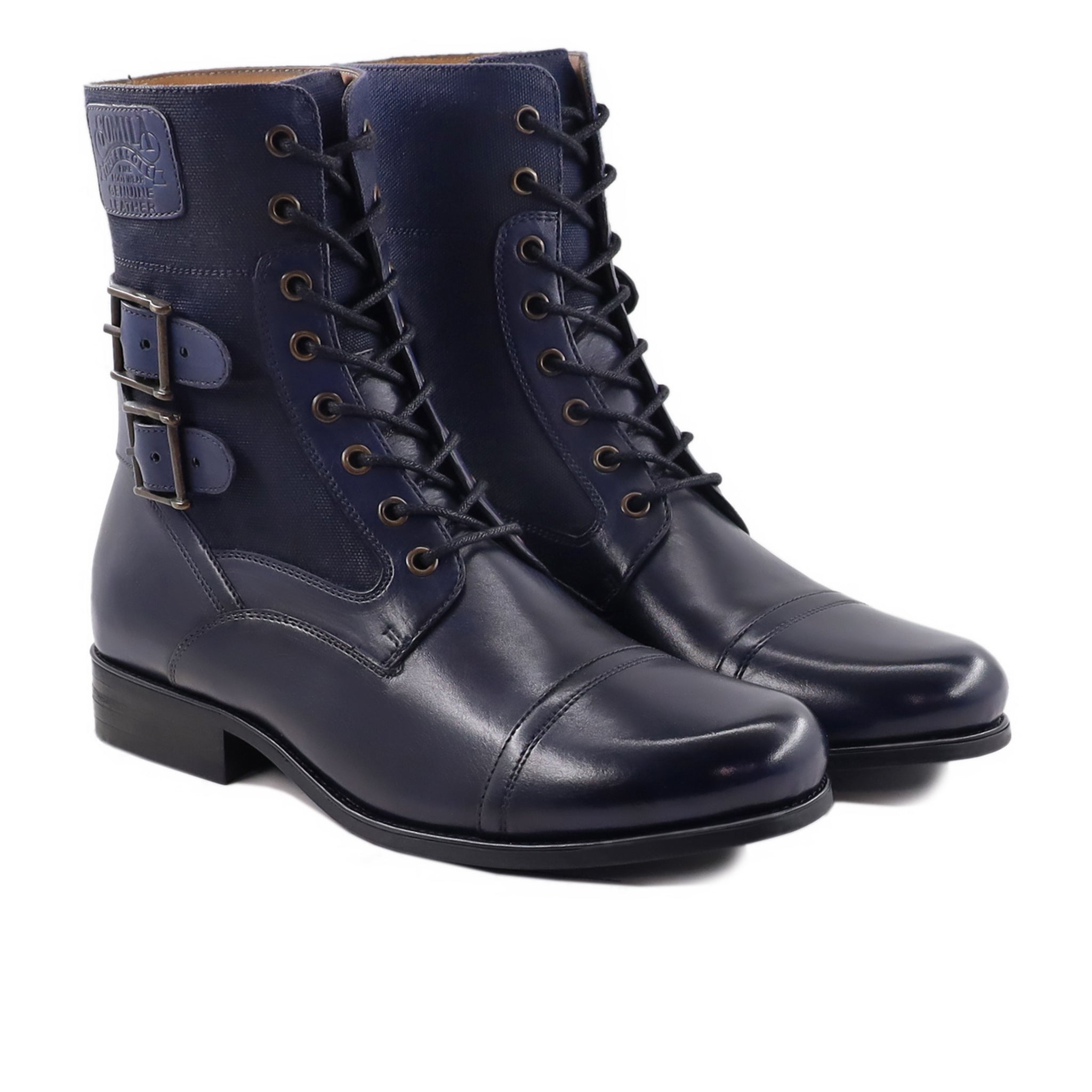 Dewit - Men's Dark Blue Calf Leather Boot