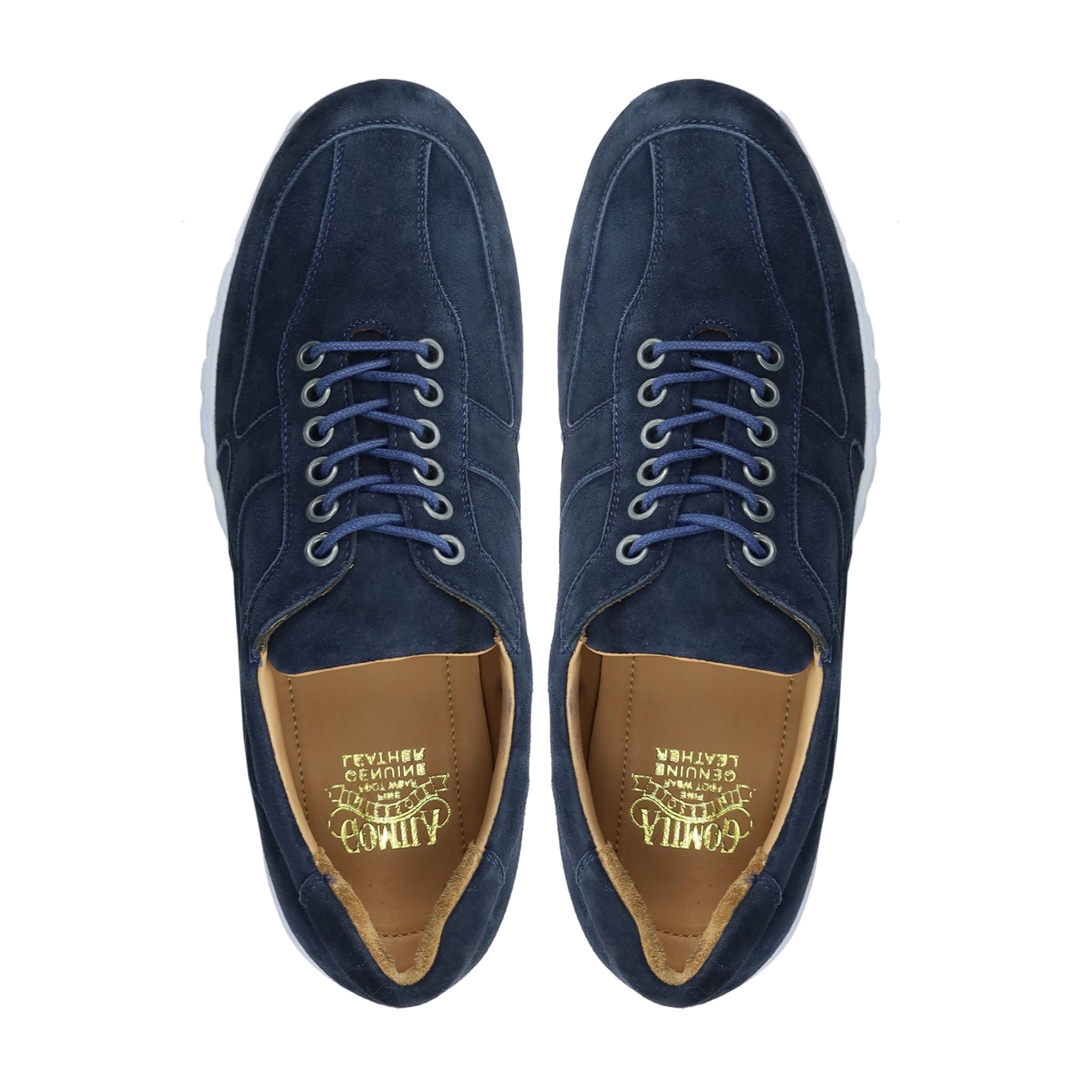 Samar - Men's Navy Blue Kid Suede Jogger