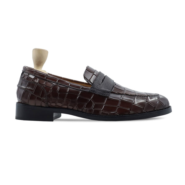 Oregano - Men's Dark Brown Calf Leather Loafer