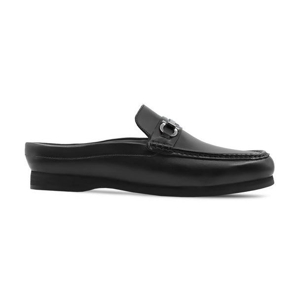 Fluorite - Men's Black Calf Leather Slipper