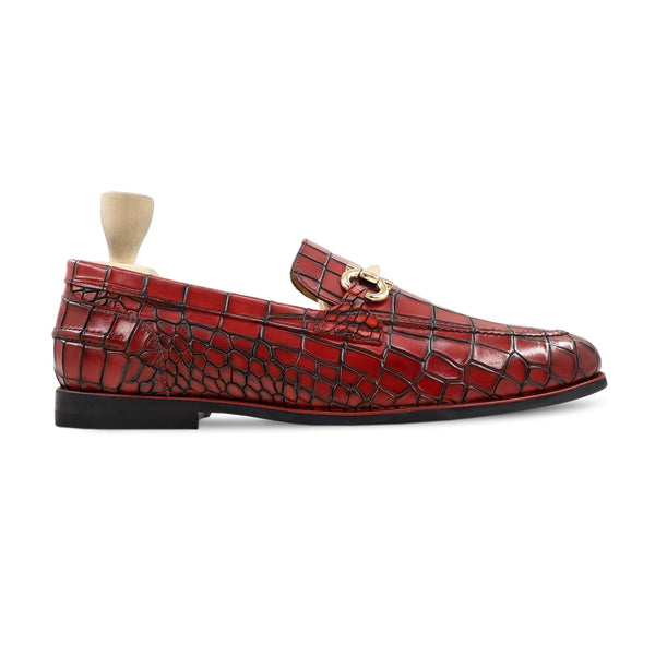 Tinowar - Men's Oxblood Color Calf Leather Loafer