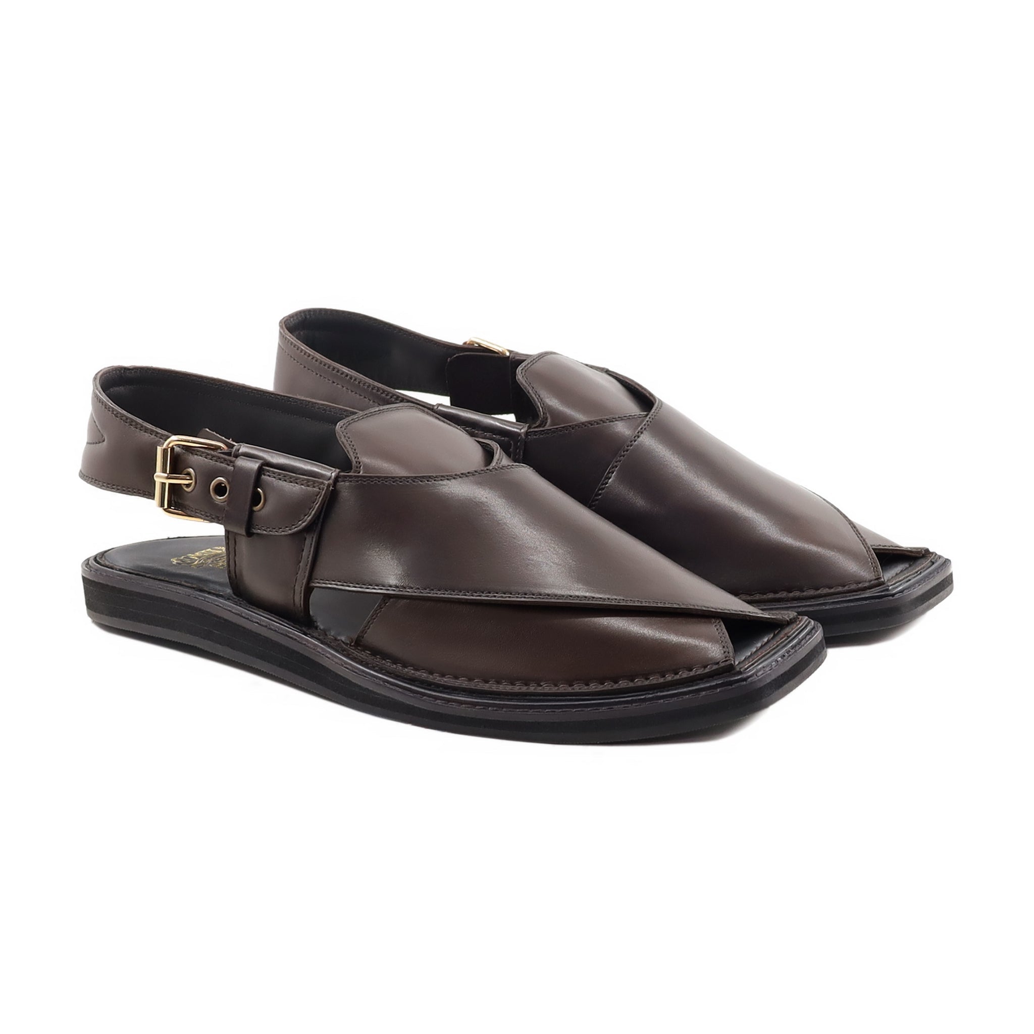 Bessie - Men's Dark Brown Calf Leather Sandal