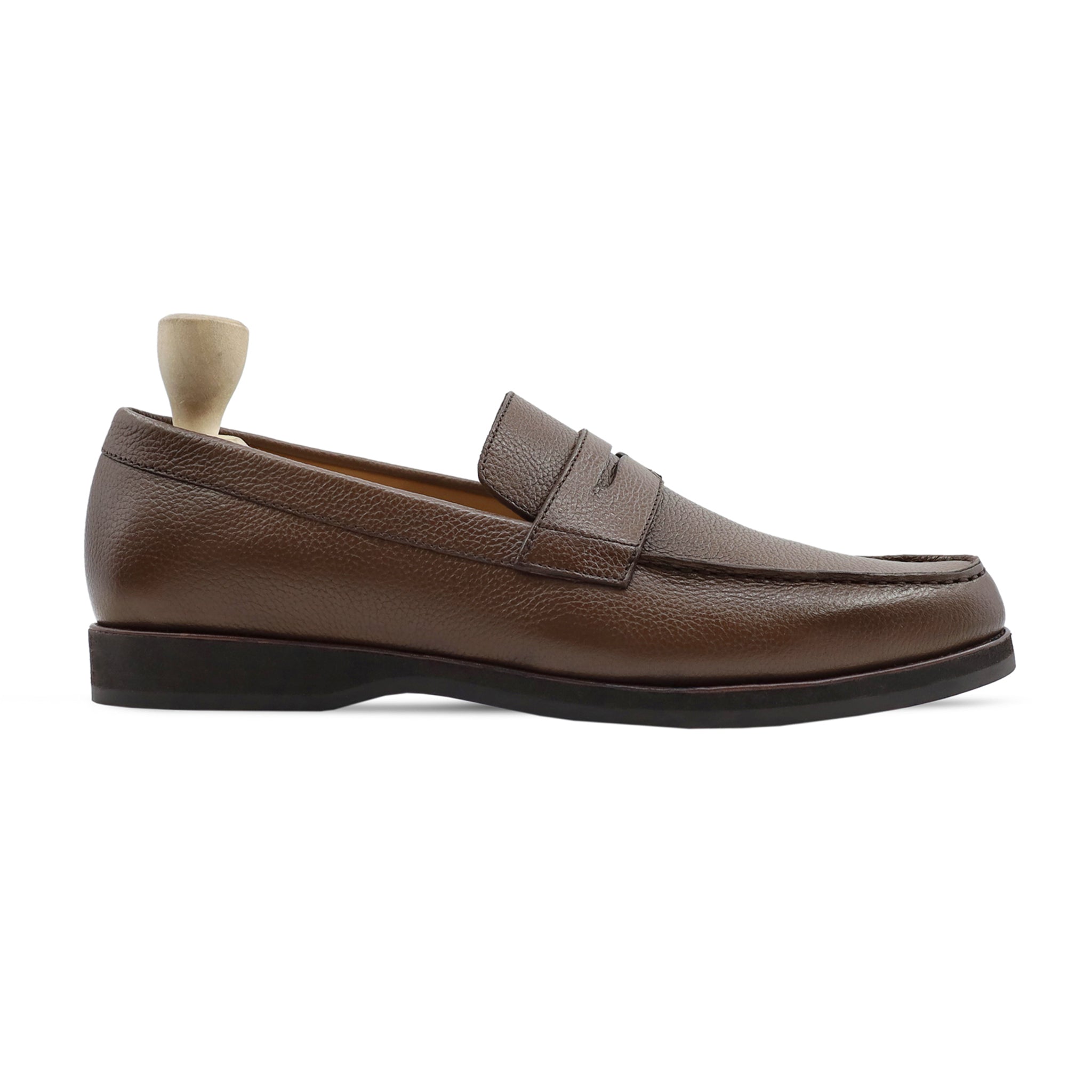 Asador - Men's Brown Pebble Grain Leather Loafer