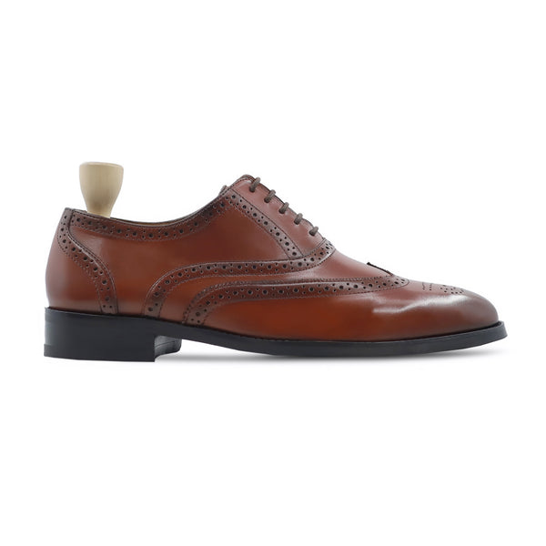 Sunk - Men's Tan Brown Calf Leather Oxford Shoe