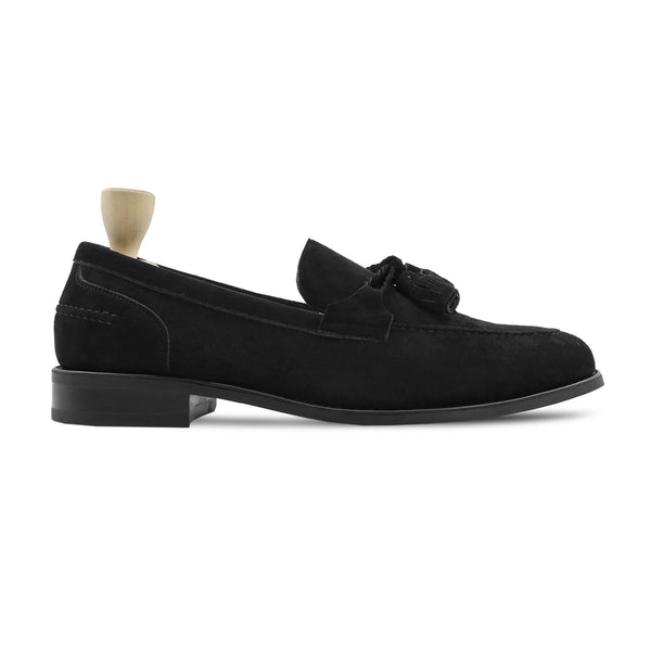 Askoy - Men's Black Kid Suede Loafer