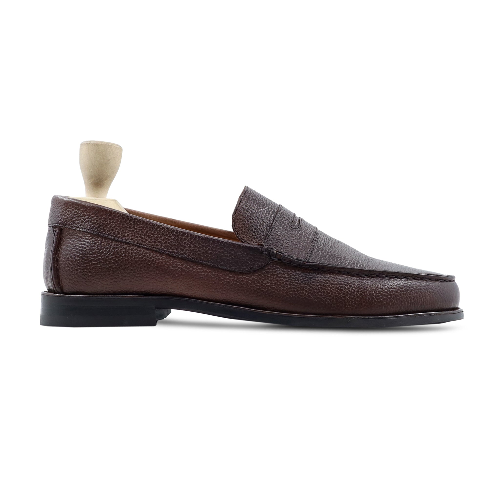 Narvik - Dark Brown Pebble Grain Loafer