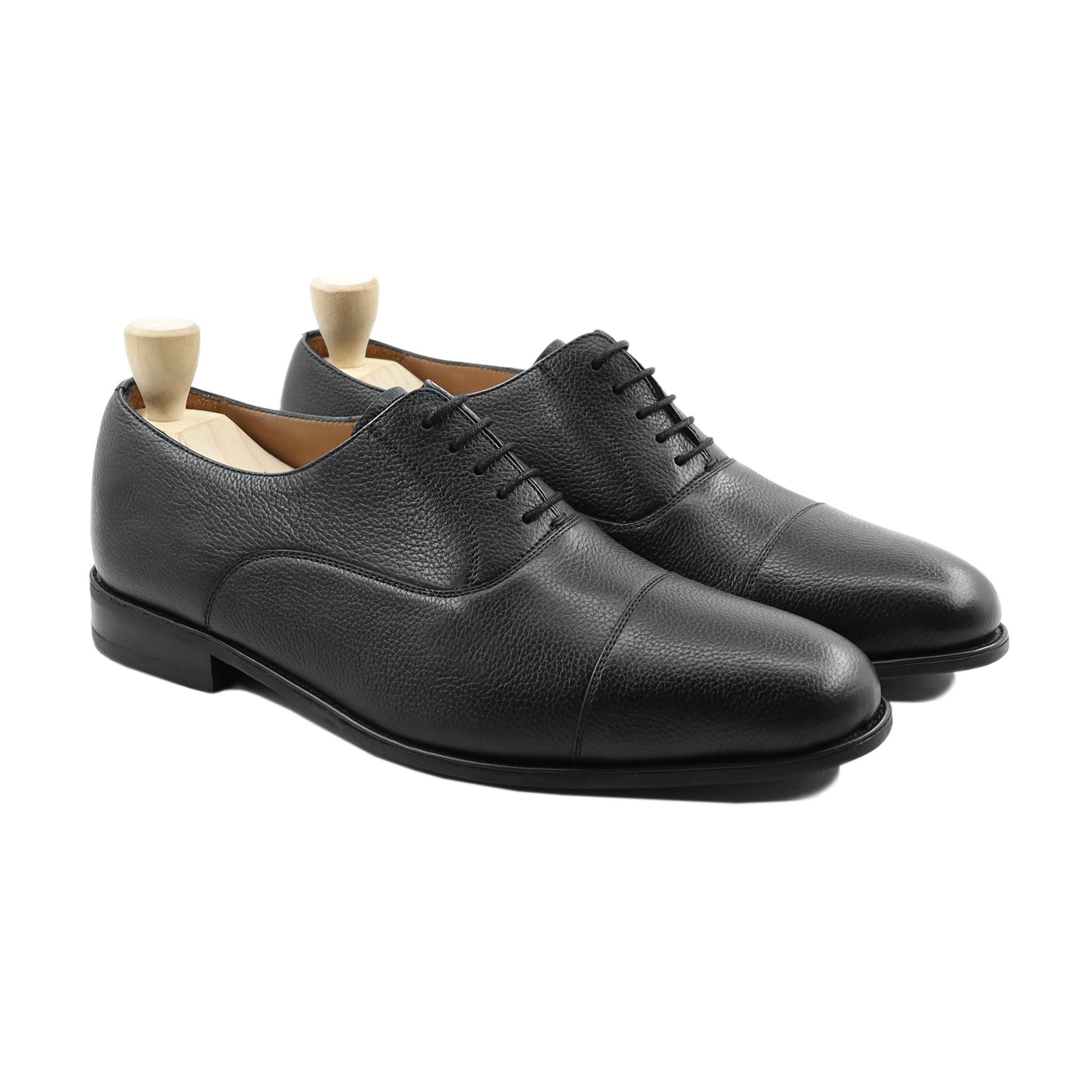 Kotka - Men's Black Pebble Grain Leather Oxford Shoe