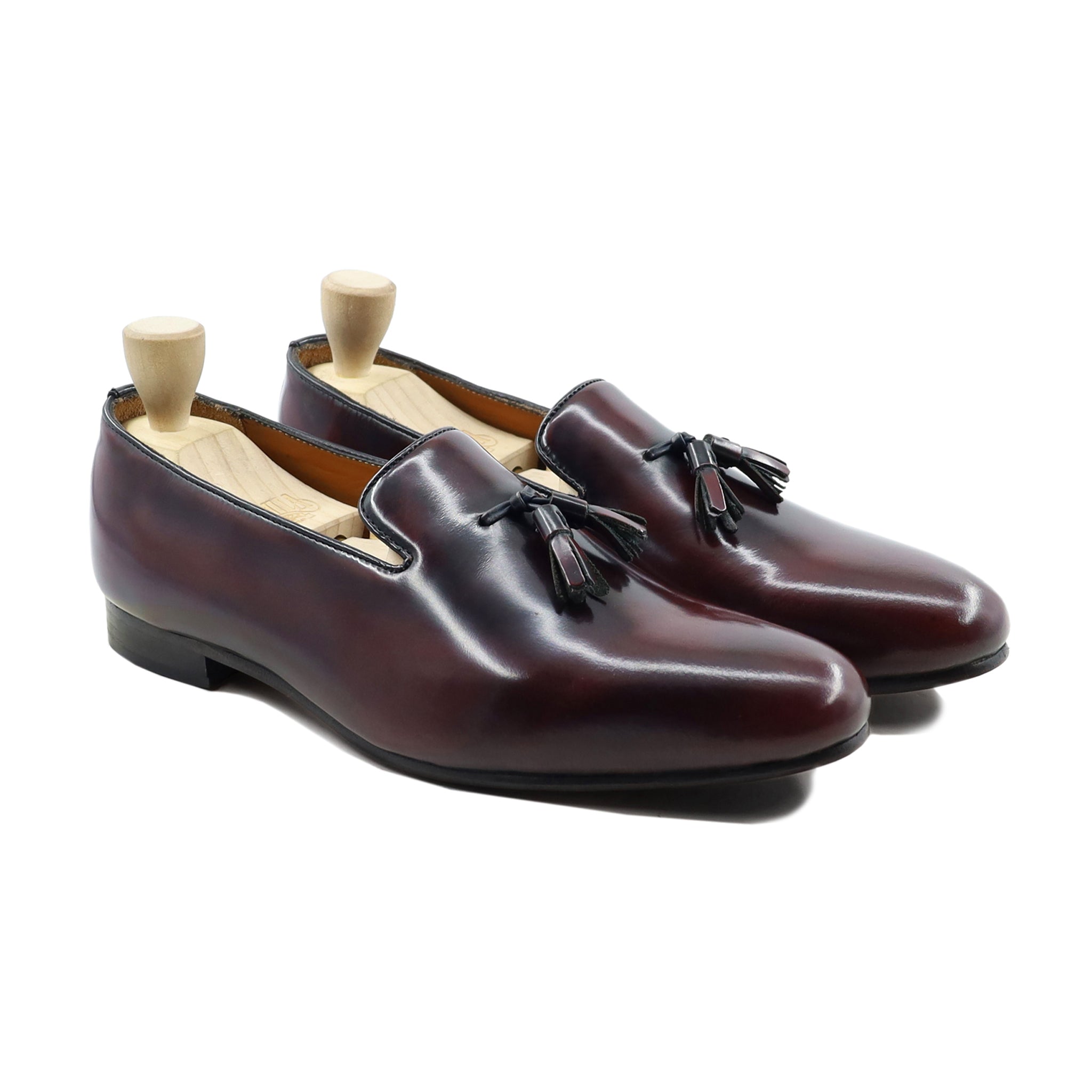 Bielsko - Men's Oxblood Box Leather High Shine Loafer