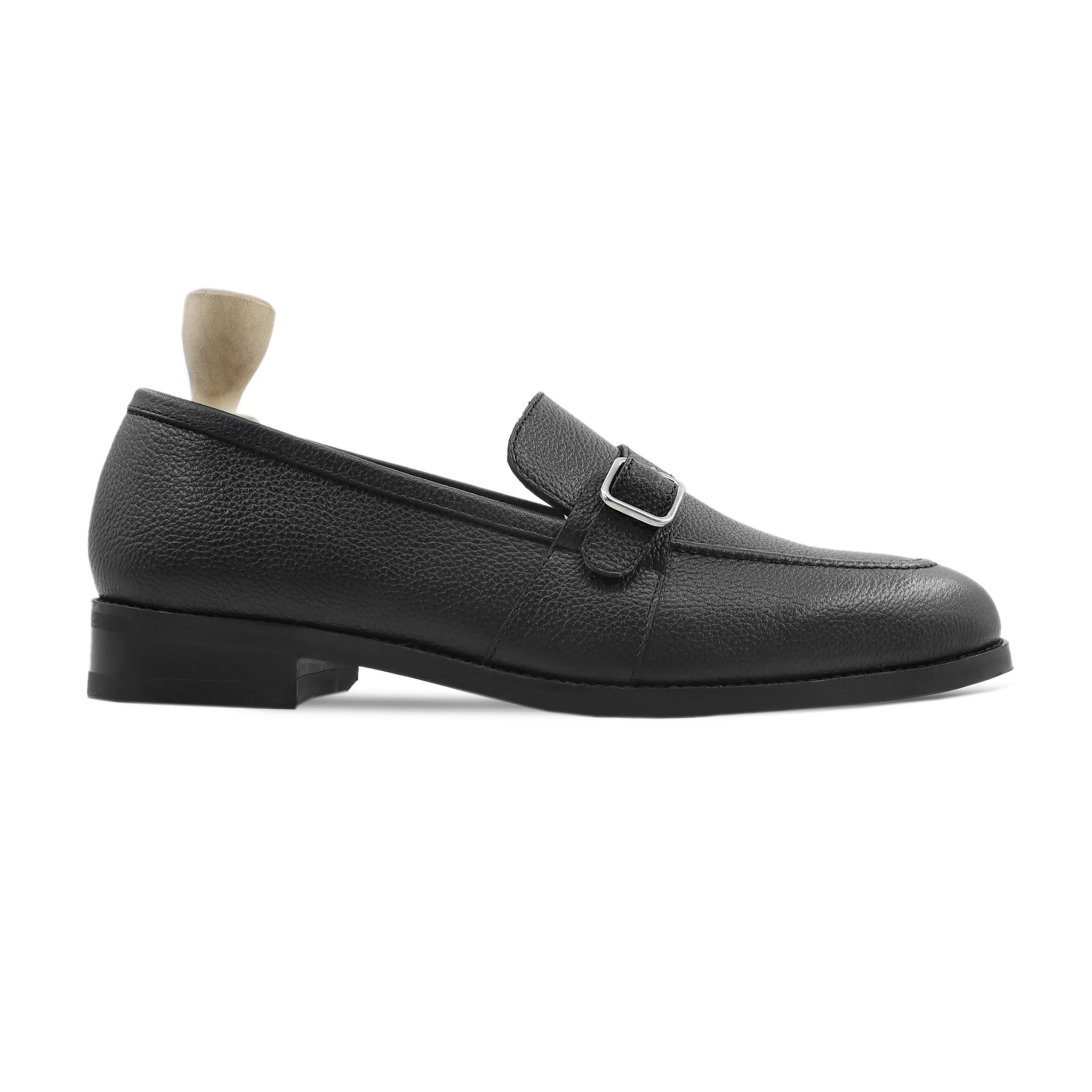 Brasilia - Men's Black Pebble Grain Leather Loafer