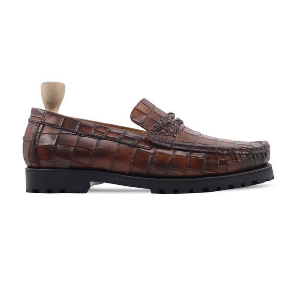 Hvar - Men's Brown Patina Calf Leather Loafer