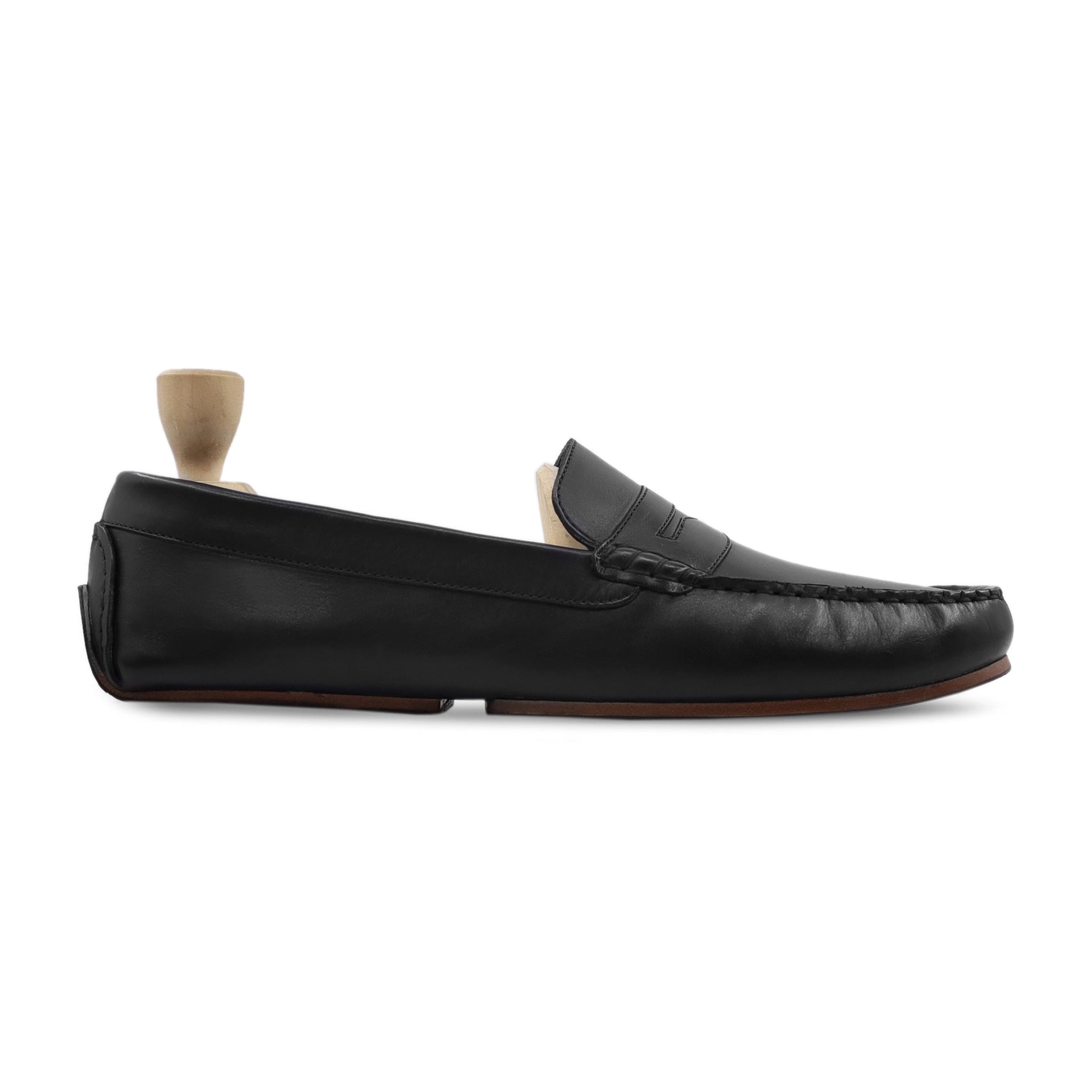 Kharki - Men's Black Calf Leather Driver Shoe