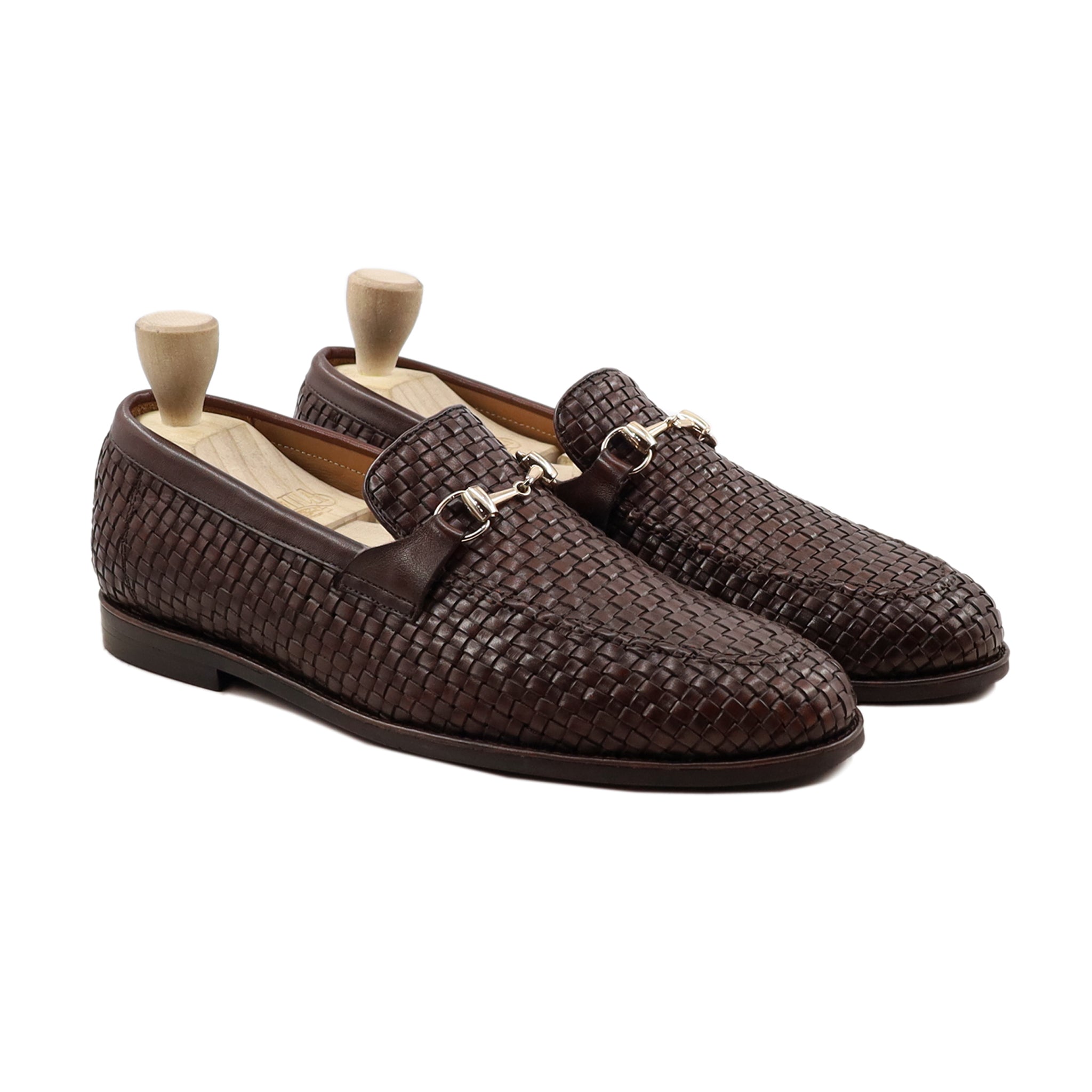 Kherson - Men's Dark Brown Hand Woven Calf Leather Loafer