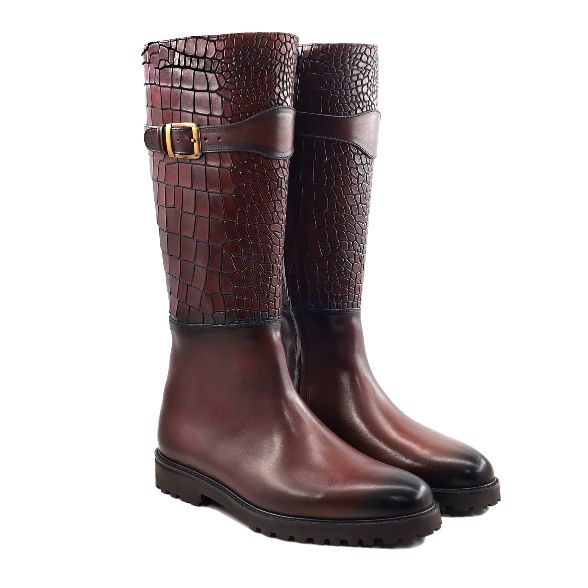 Benedi - Men's Burnished Oxblood Calf Leather Boot