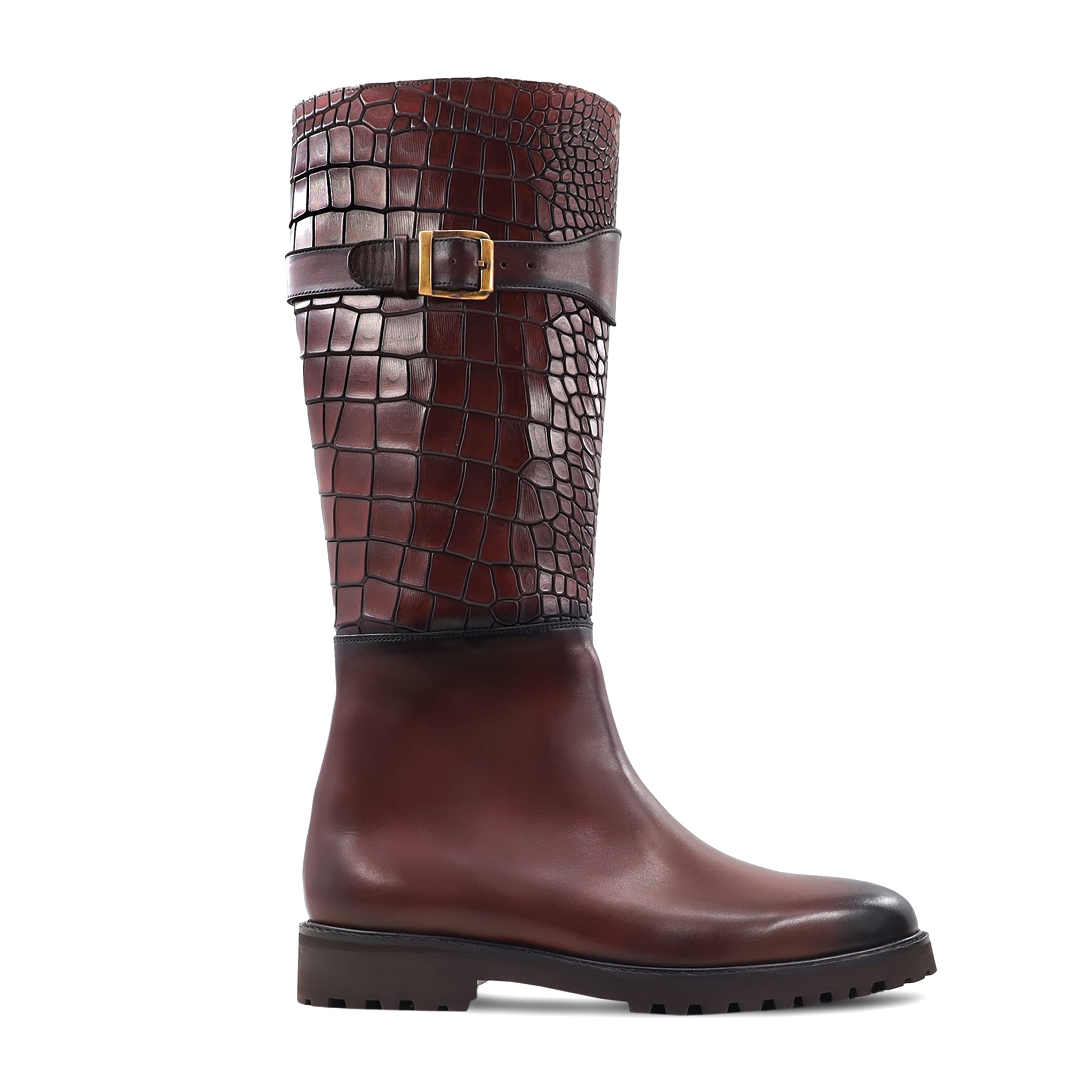 Benedi - Men's Burnished Oxblood Calf Leather Boot