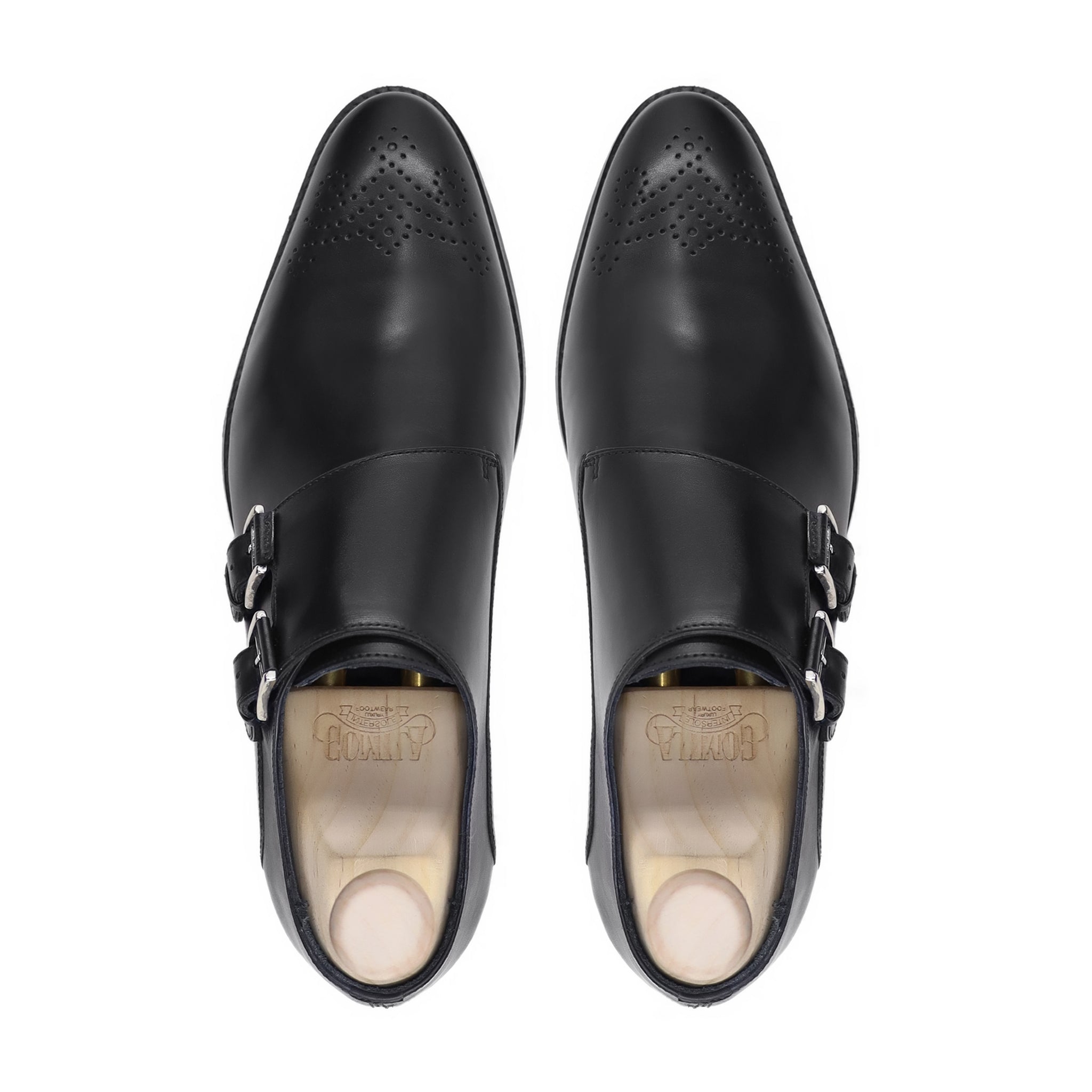 Jeralyn - Black Calf Leather Double Monkstrap