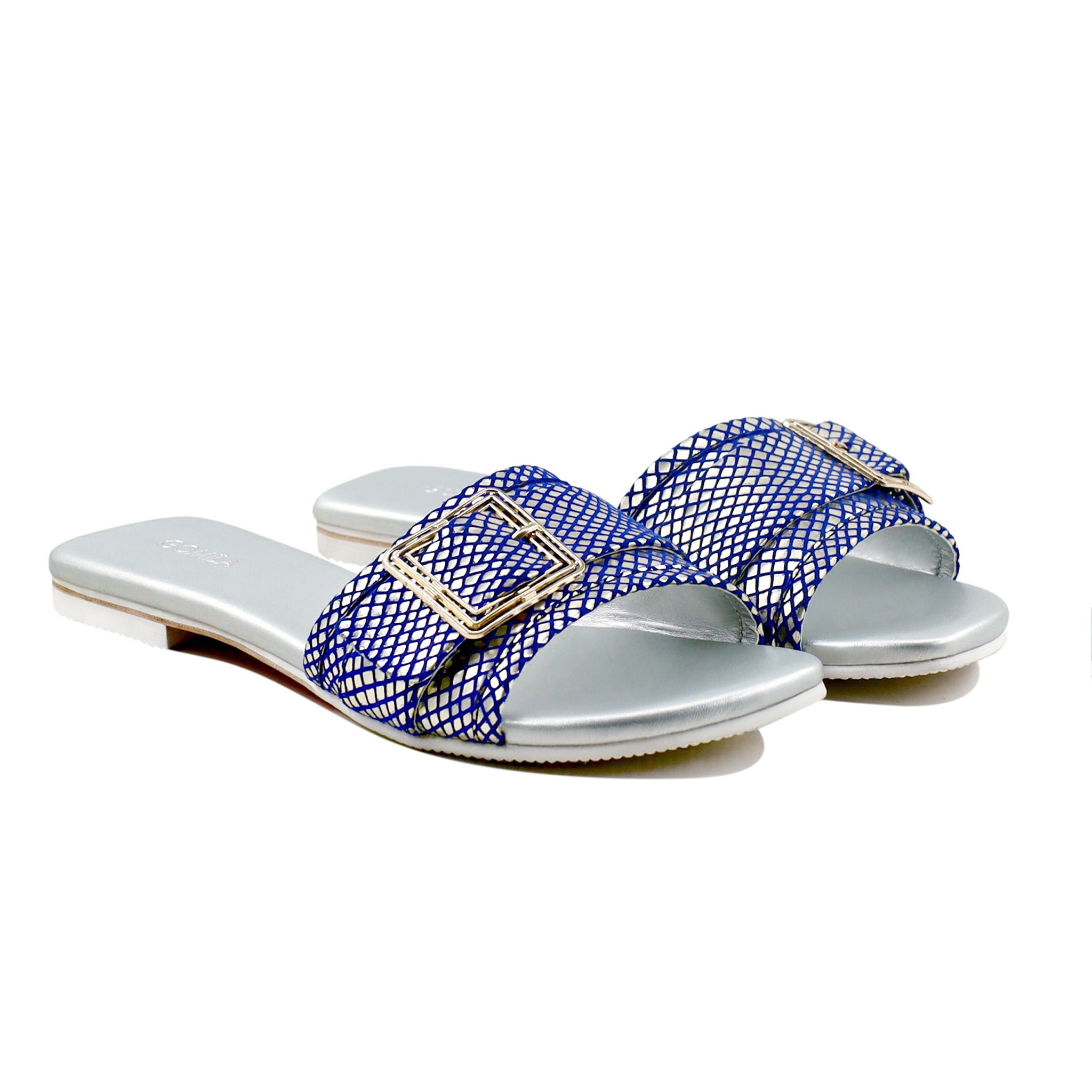 Gabriella - Women's Blue and Silver Slipper