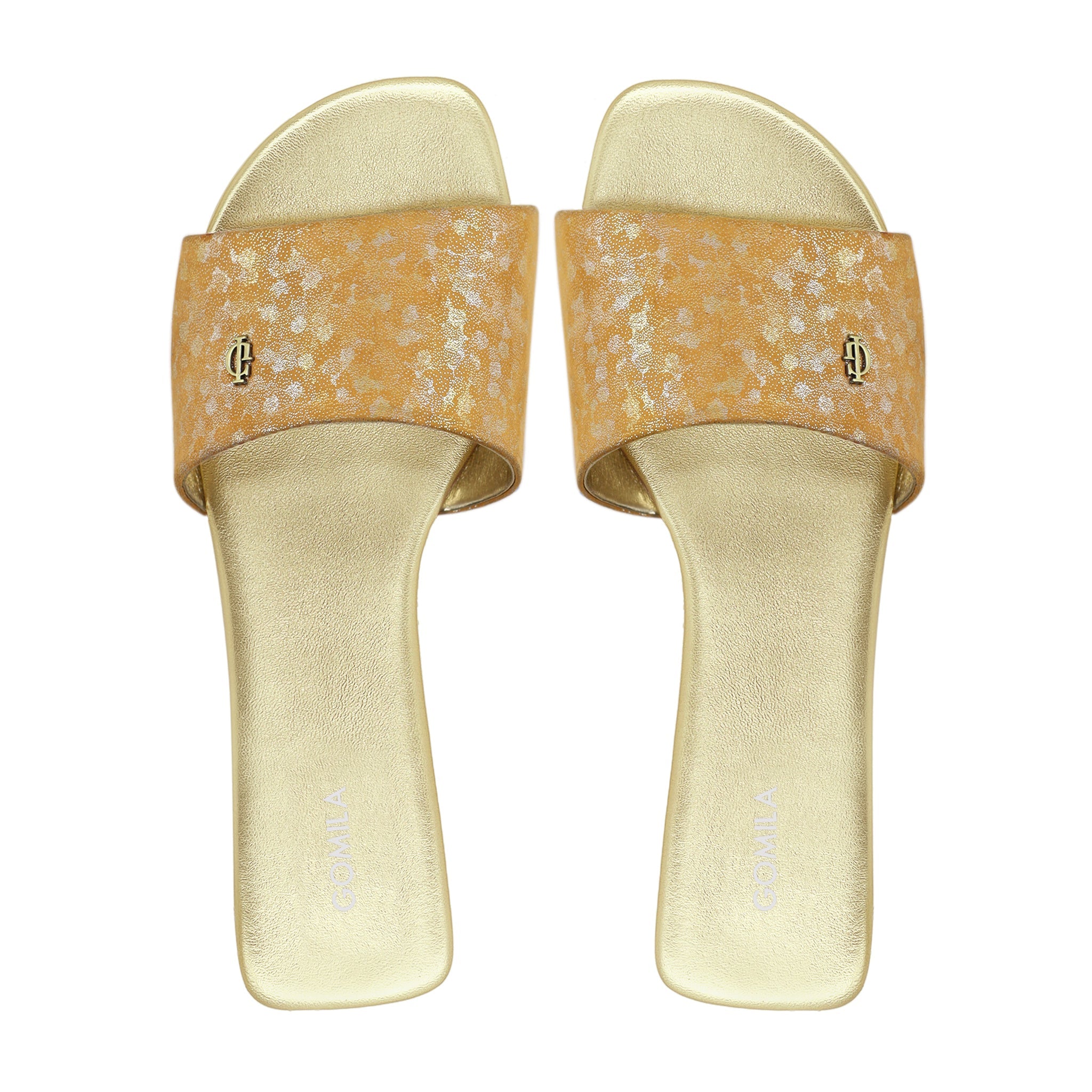 Abbie  - Women's Orange and Golden Slipper