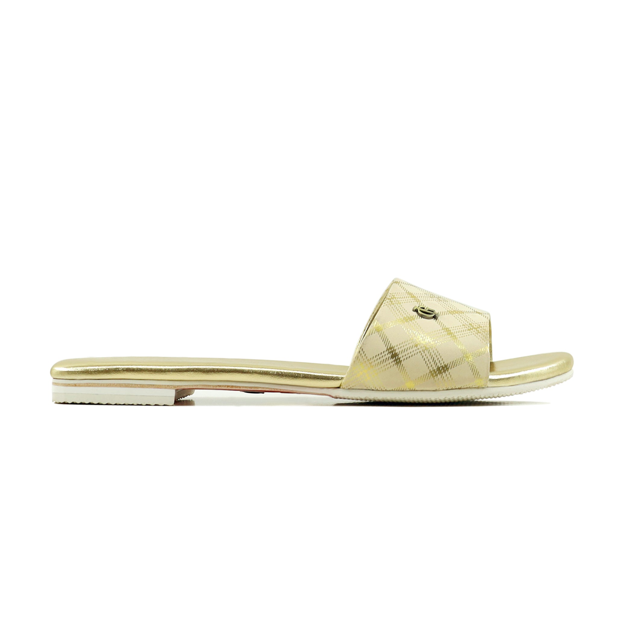 Meagan - Women's Beige and Golden Slipper