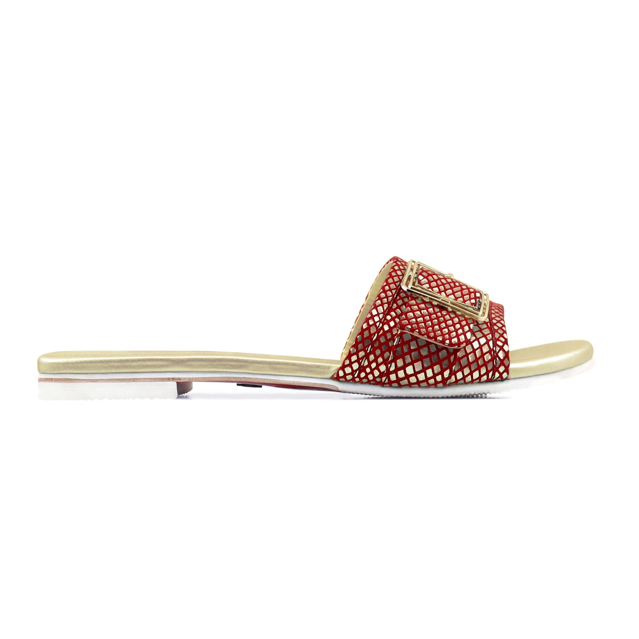 Gabriella - Women's Red and Golden Slipper