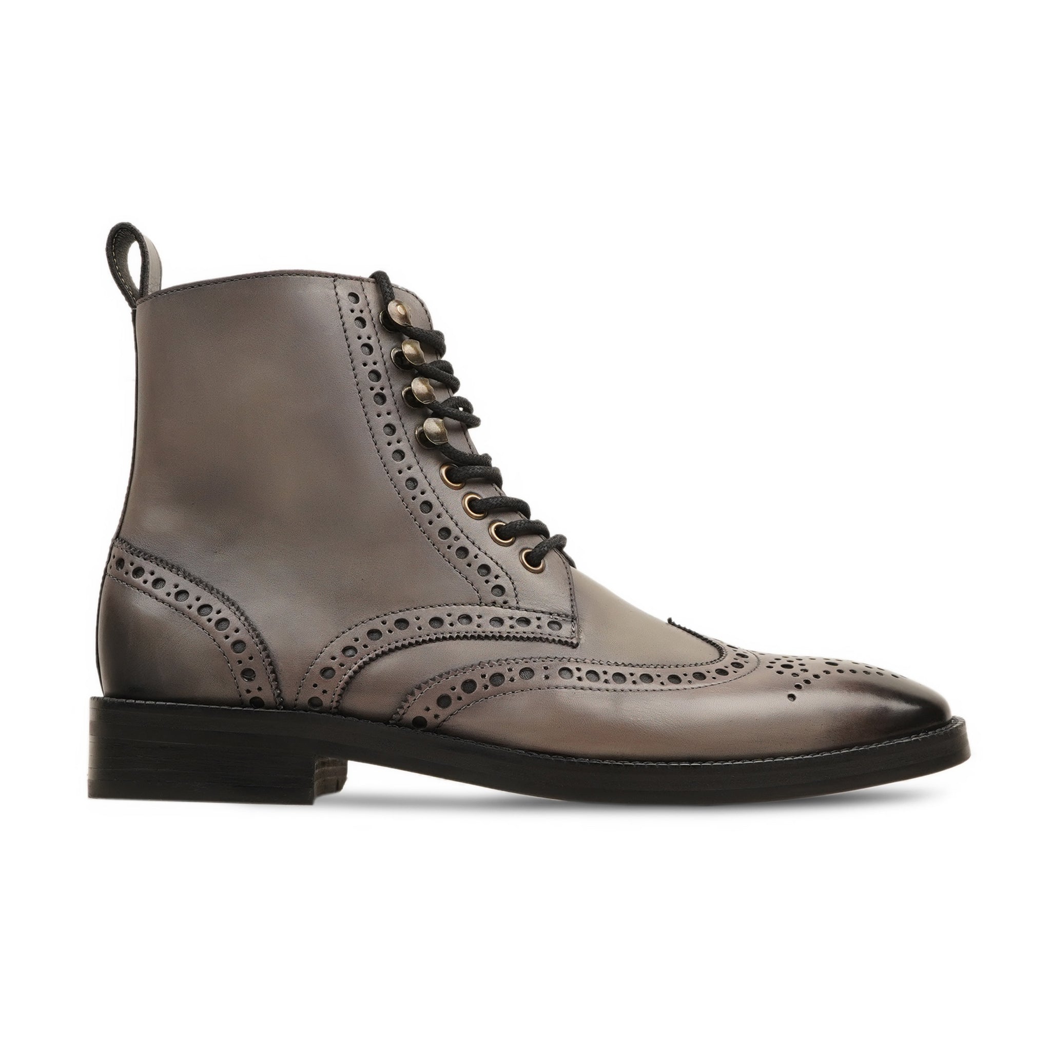 Kaghan - Men's Burnished Grey Calf Leather Boot