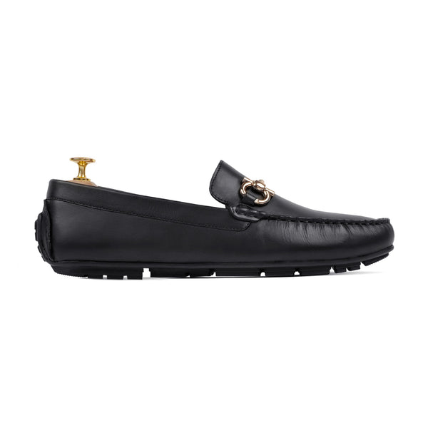 Mura - Men's Black Calf Leather Driver Shoe