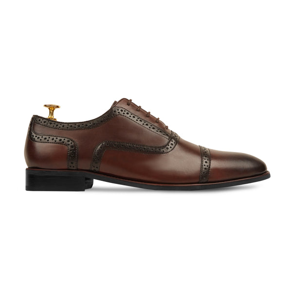 Richmond - Men's Reddish Brown Calf Leather Oxford Shoe