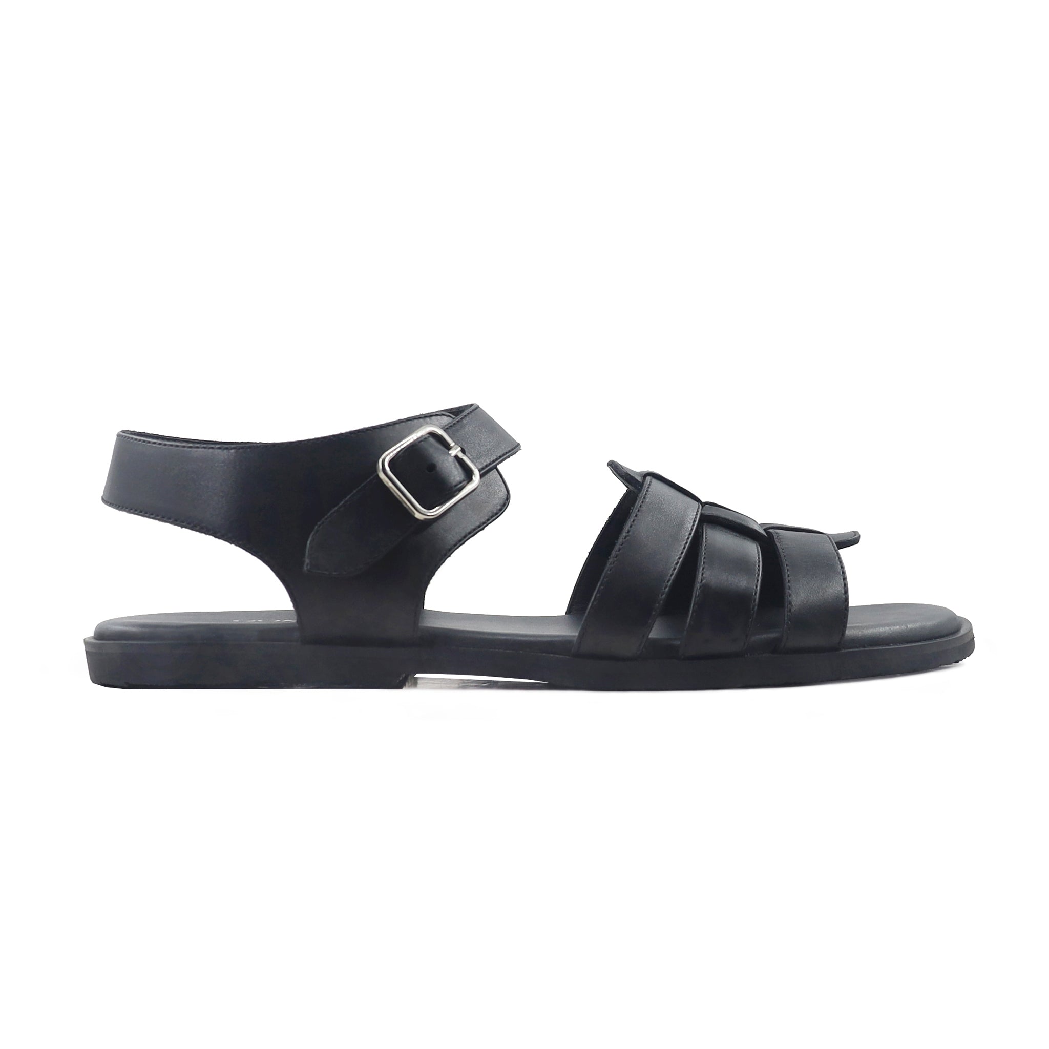 Robert - Men's Black Calf Leather Sandals