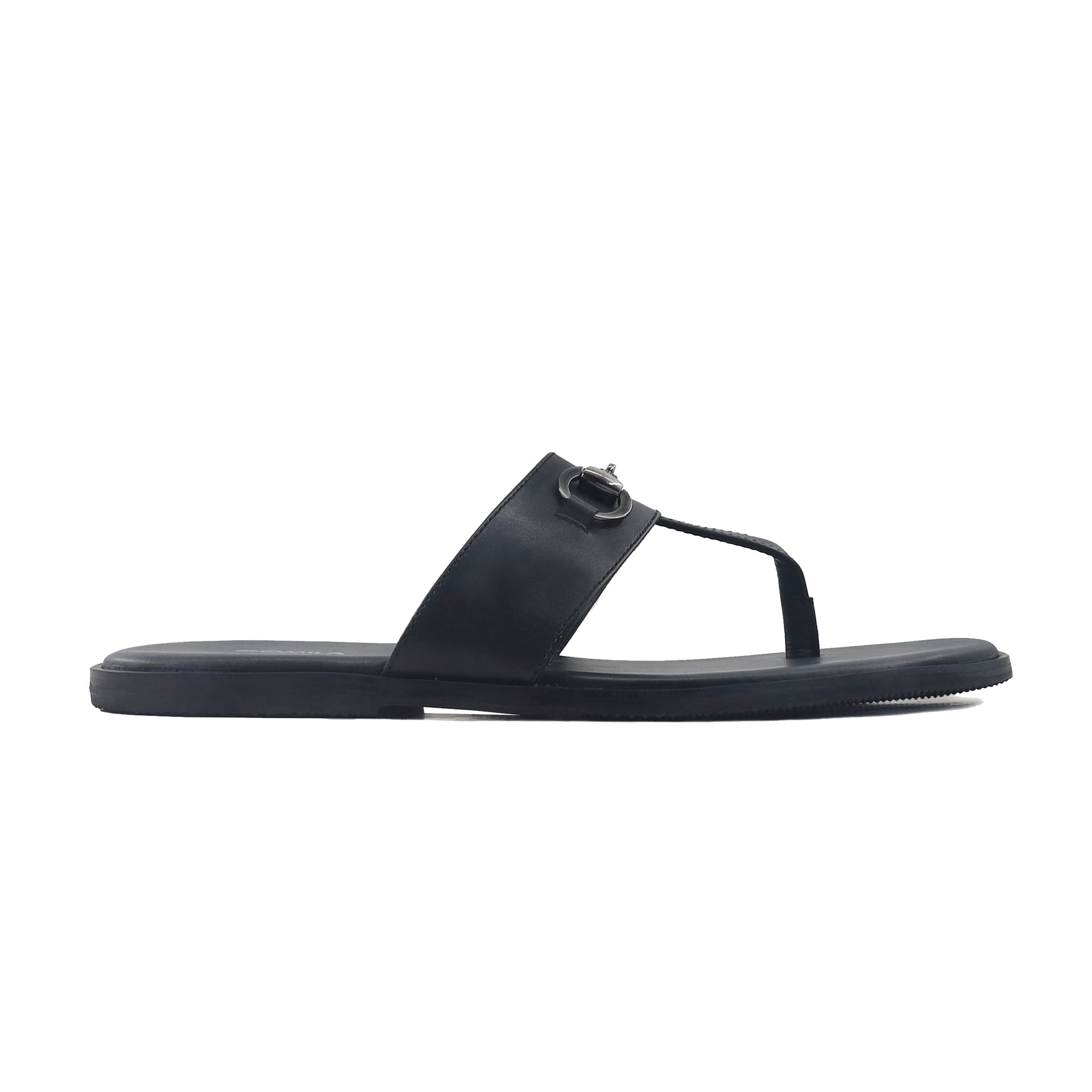 Ledger - Men's Black Calf Leather Slipper