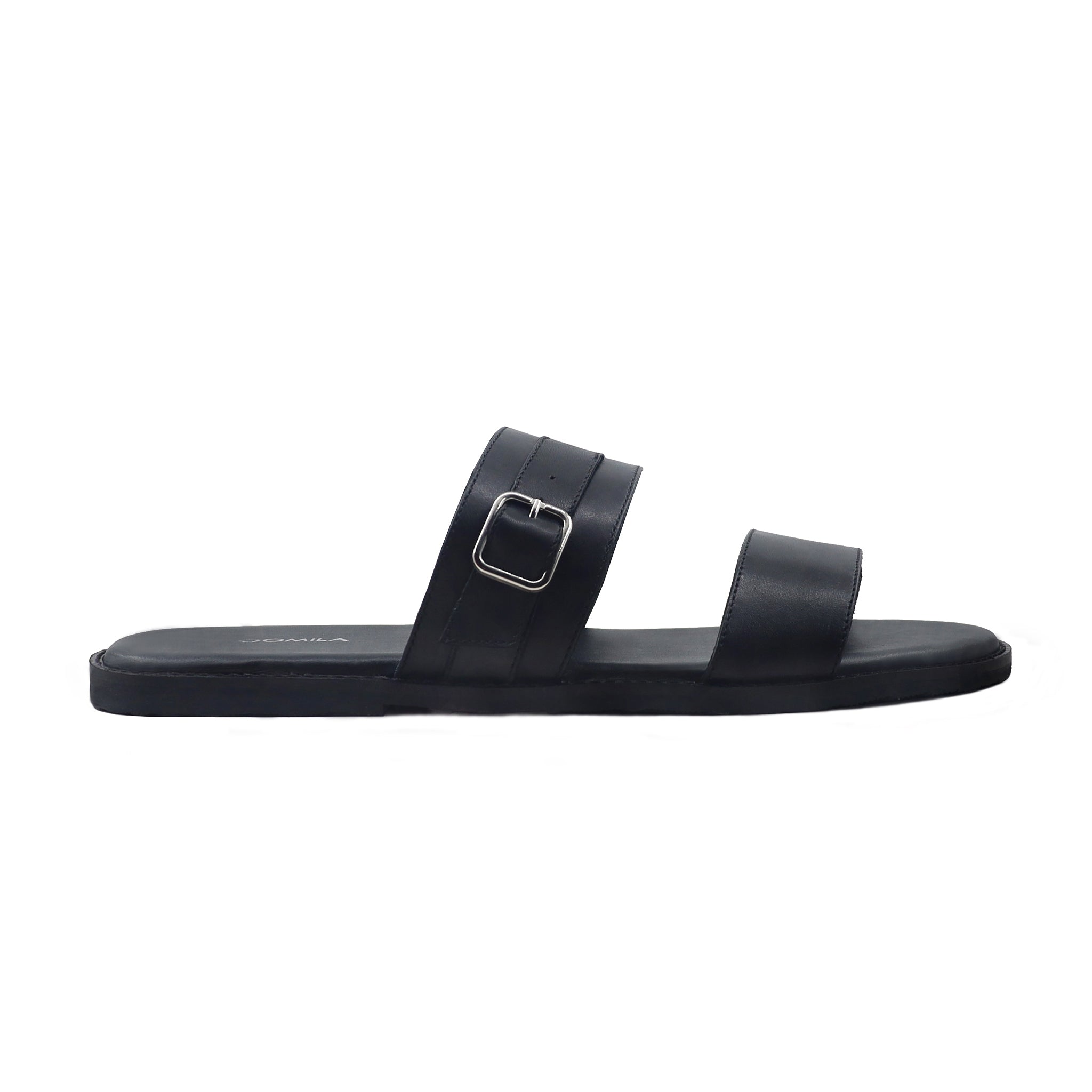 Henley - Men's Black Calf Leather Slipper