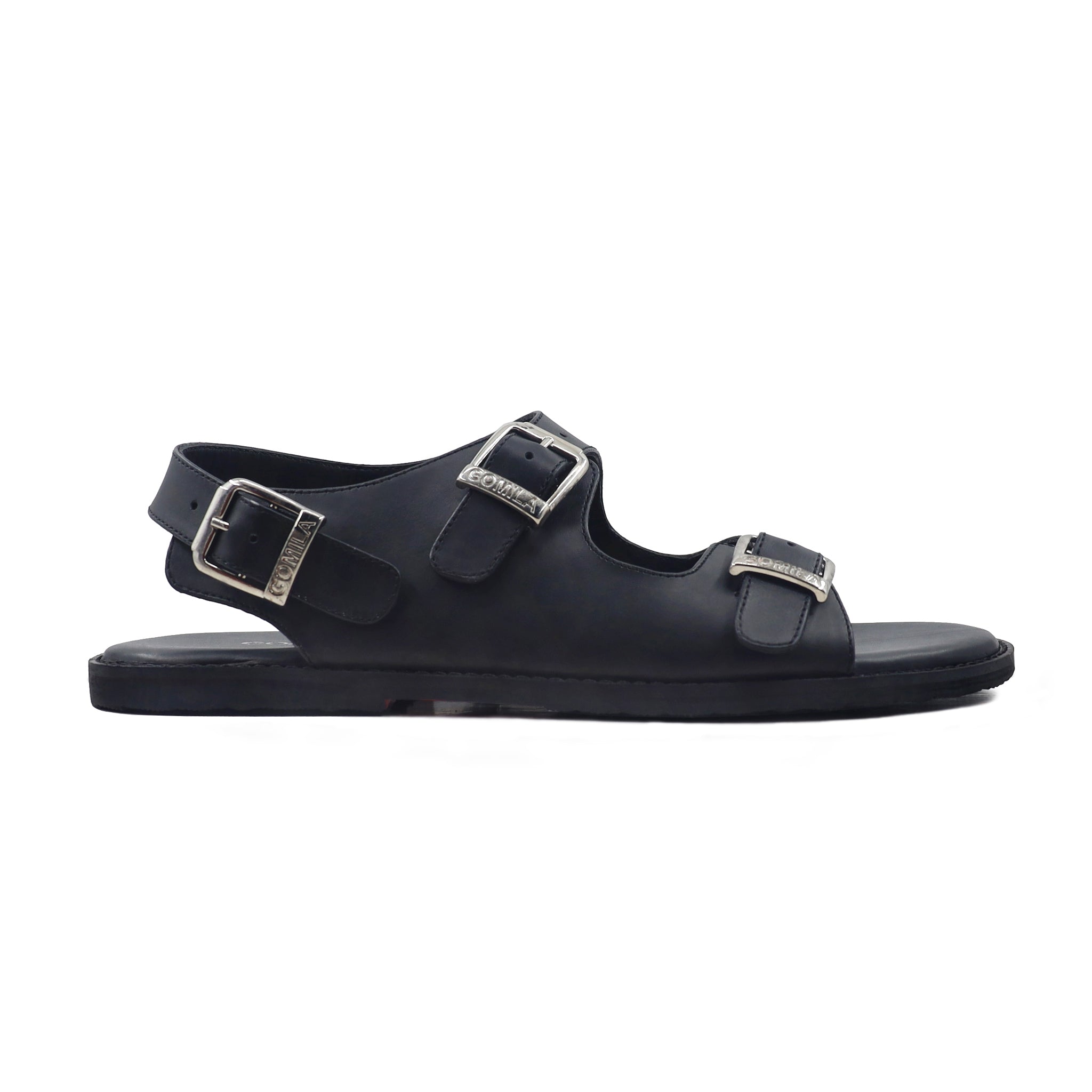 Keenan - Men's Black Calf  Leather Sandals