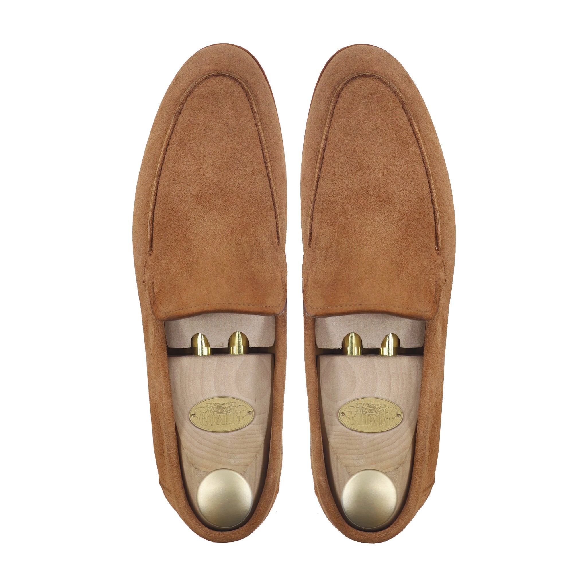 Chikafusa - Men's Tan Kid Suede Loafer