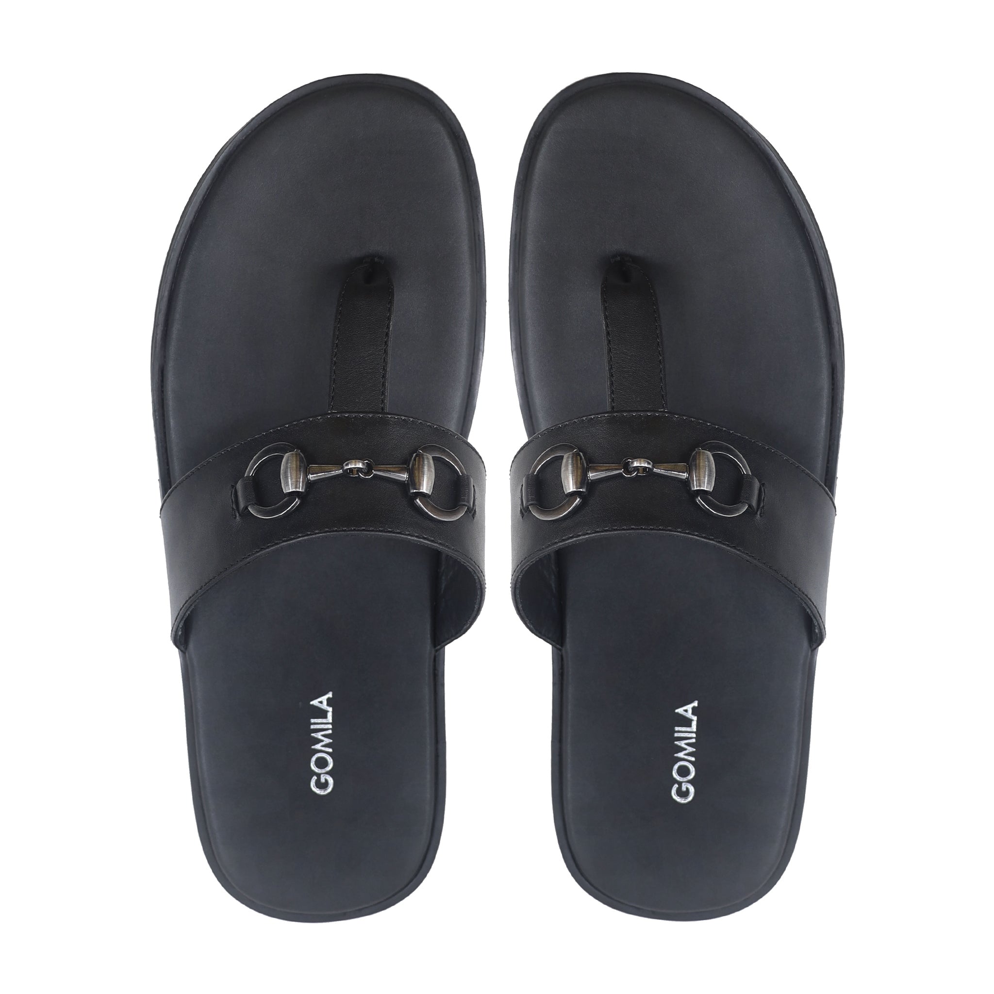 Ledger - Men's Black Calf Leather Slipper