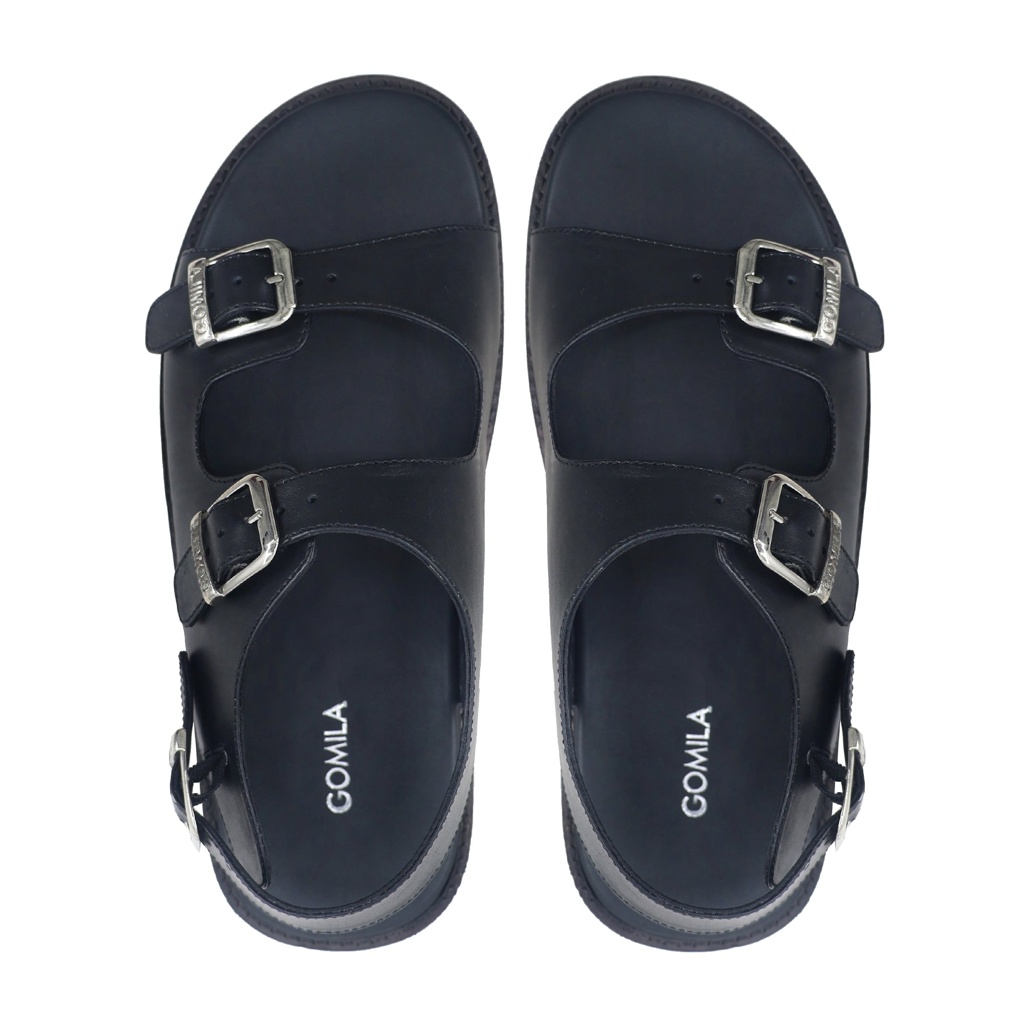 Keenan - Men's Black Calf  Leather Sandals