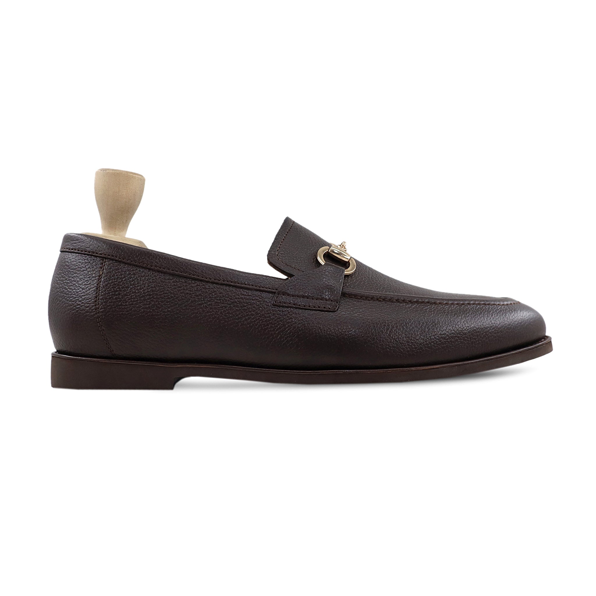 Abada - Men's Dark Brown Pebble Grain Leather Loafer