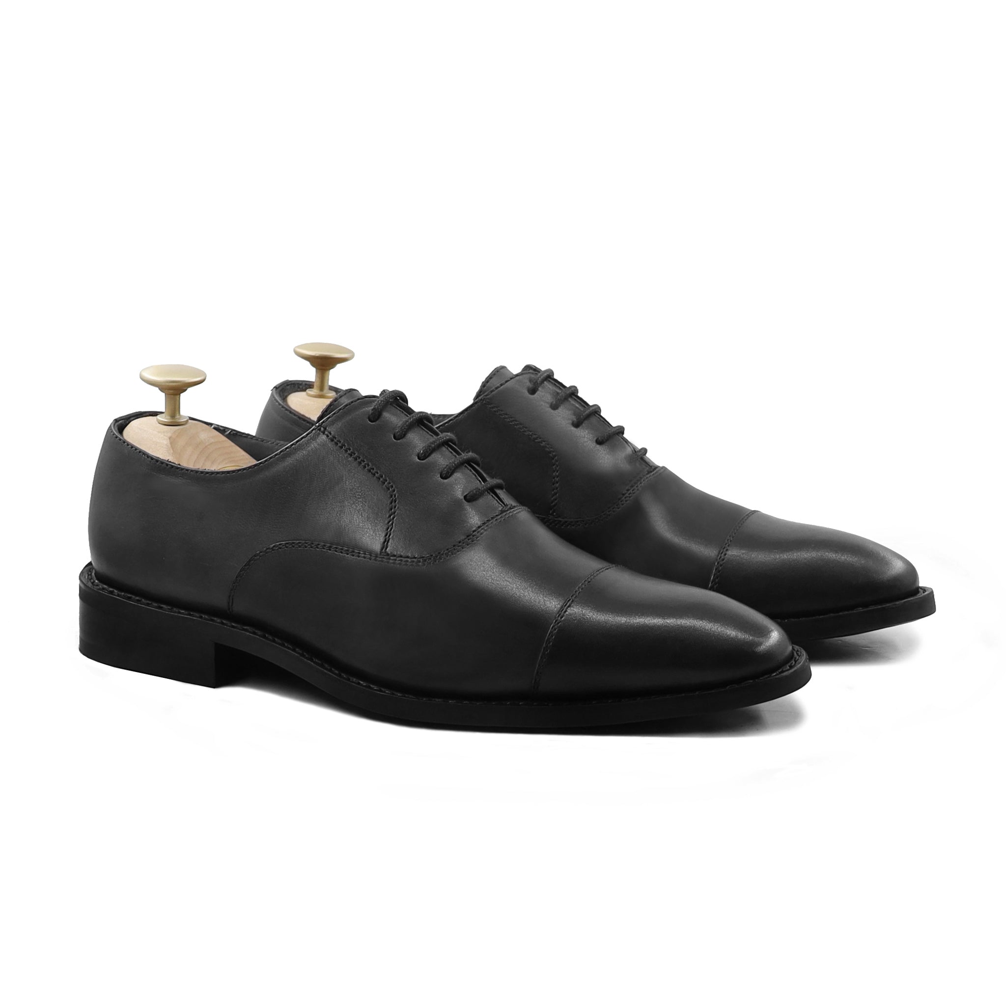 Ezio - Men's Black Calf Leather Oxford Shoe