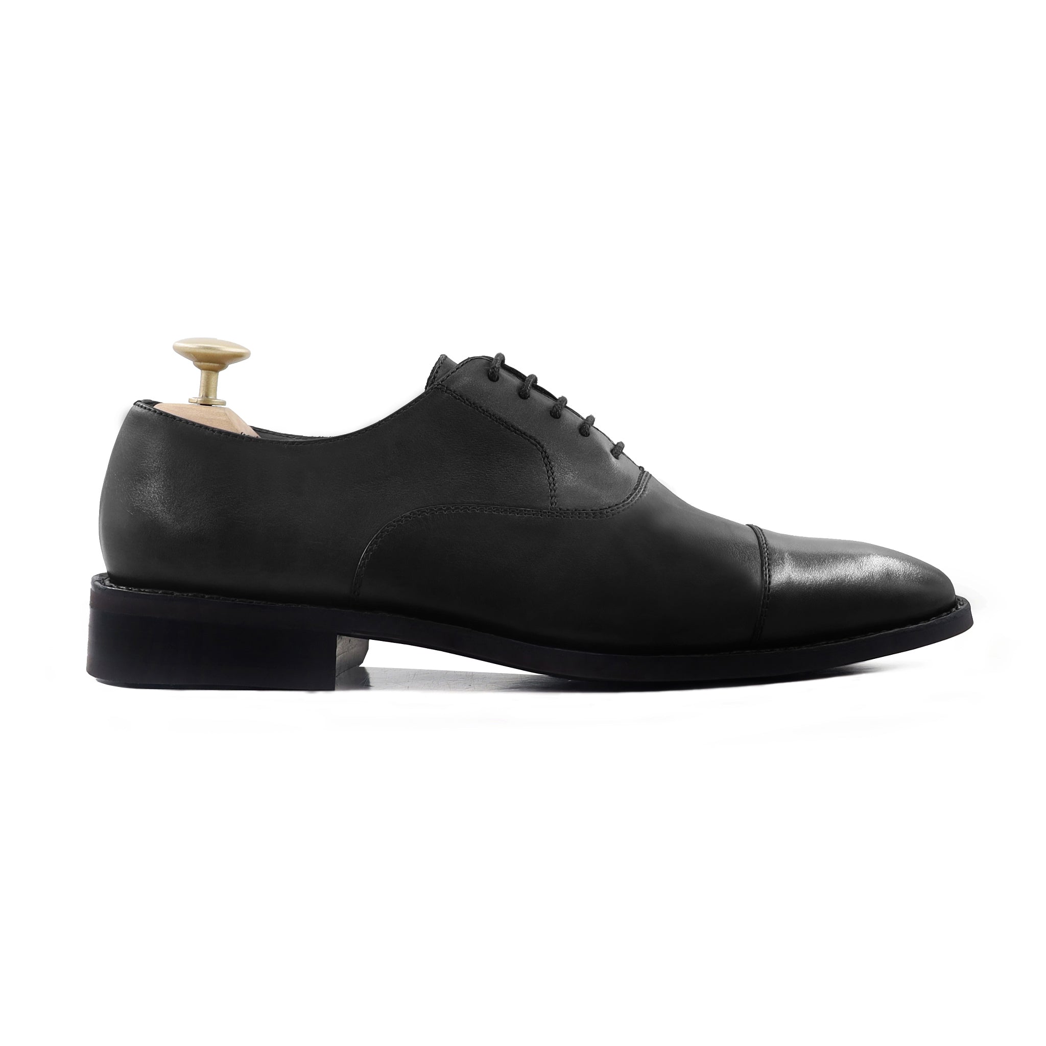 Ezio - Men's Black Calf Leather Oxford Shoe