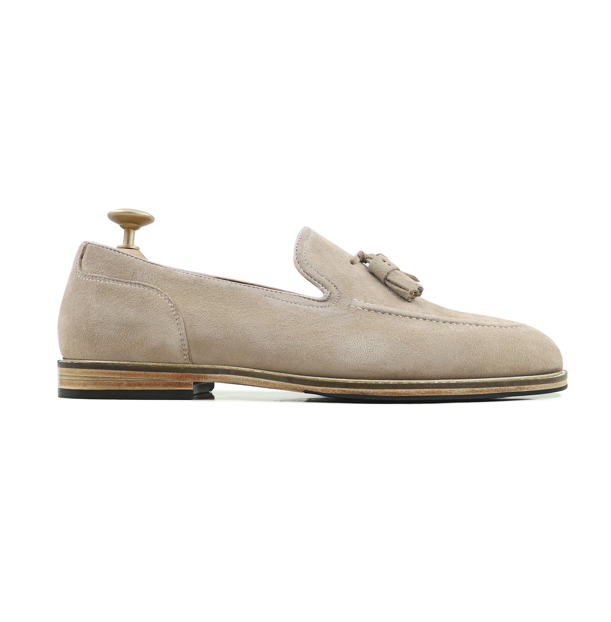 Plamer - Men's Steel Gray Kid Suede Loafer