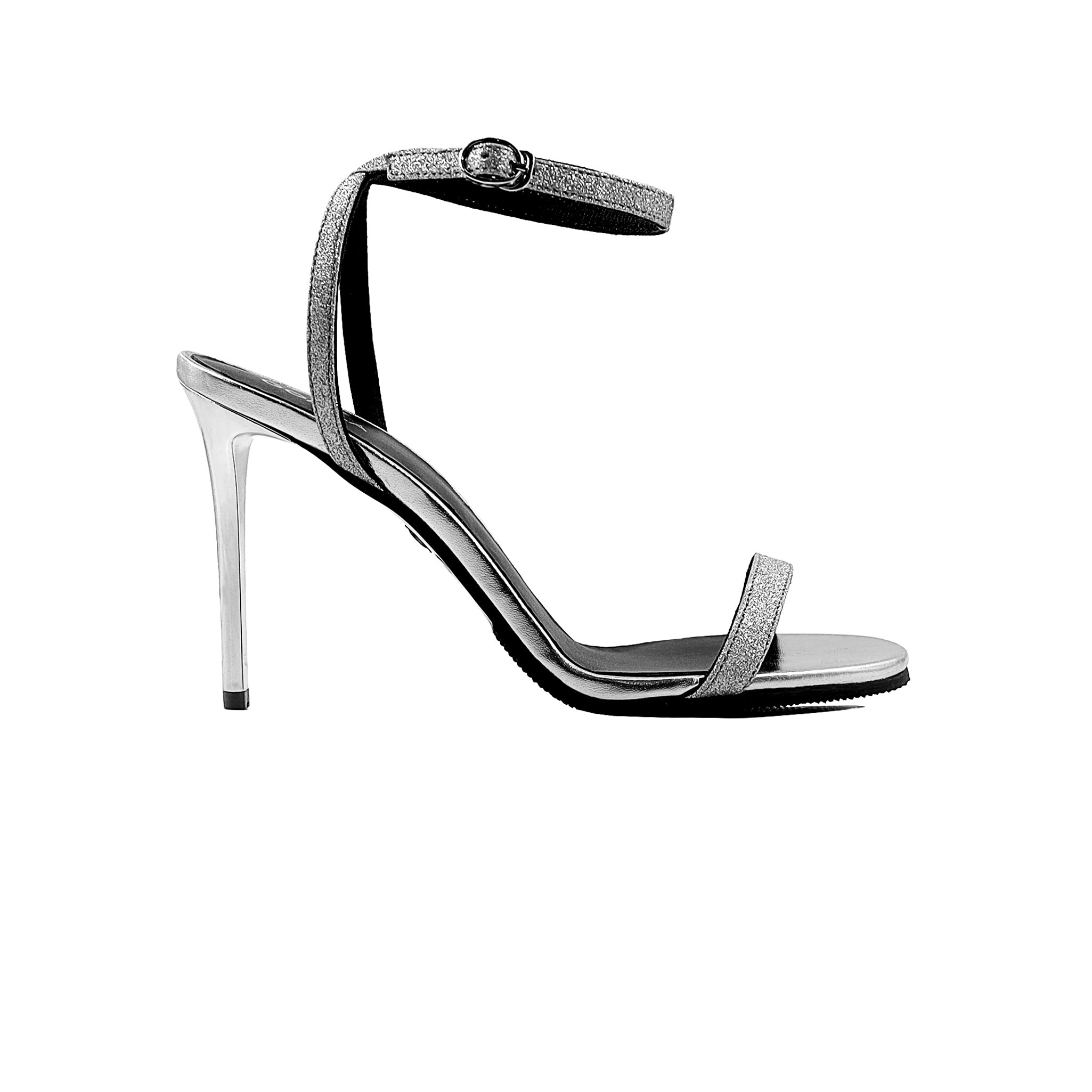 Emilia - Women's Silver Strapped Heels