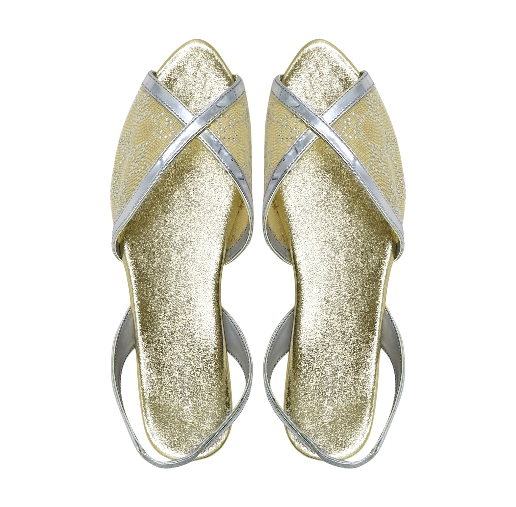 Halle - Women's Silver and Golden Sandal