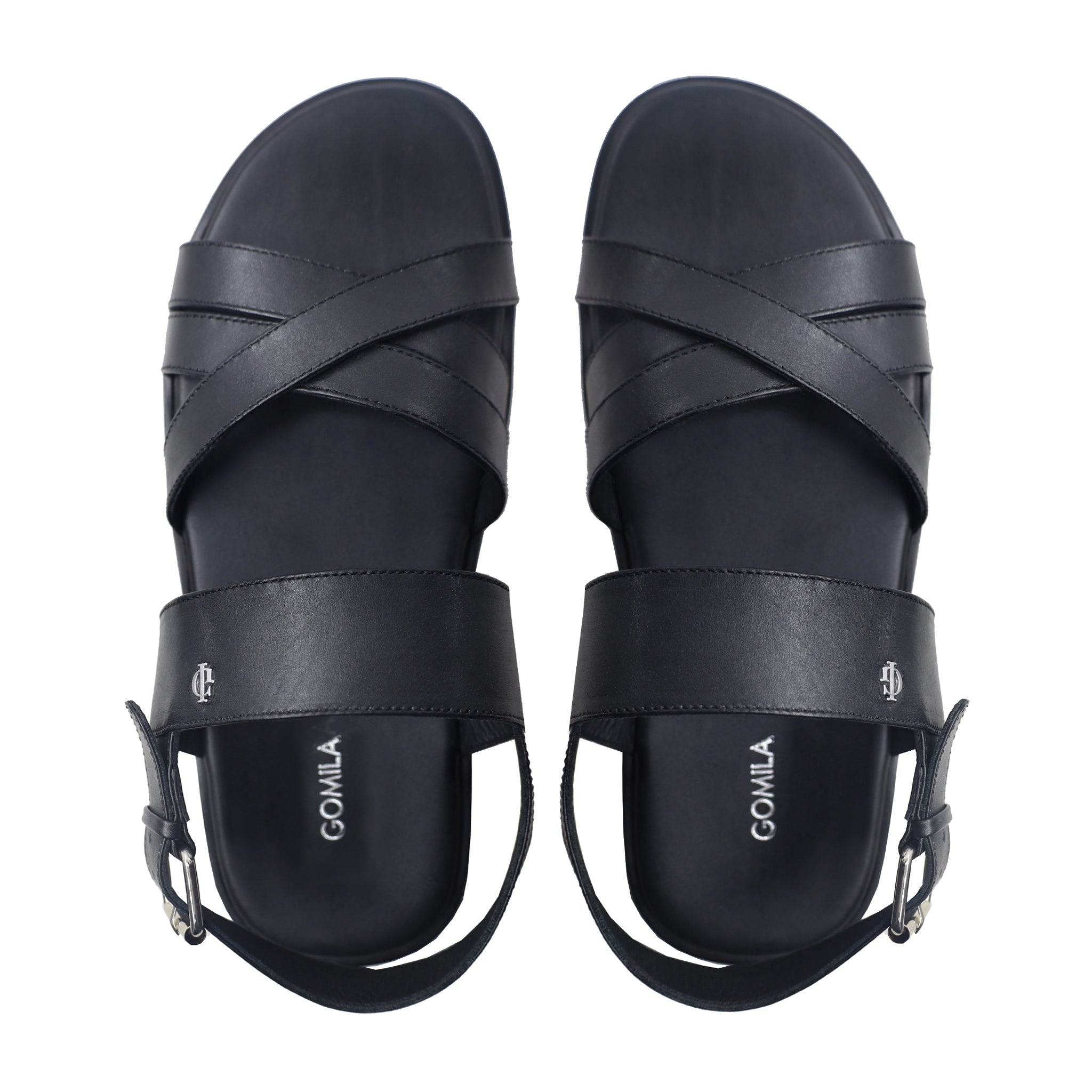 Kellen - Men's Black Calf Leather Sandals