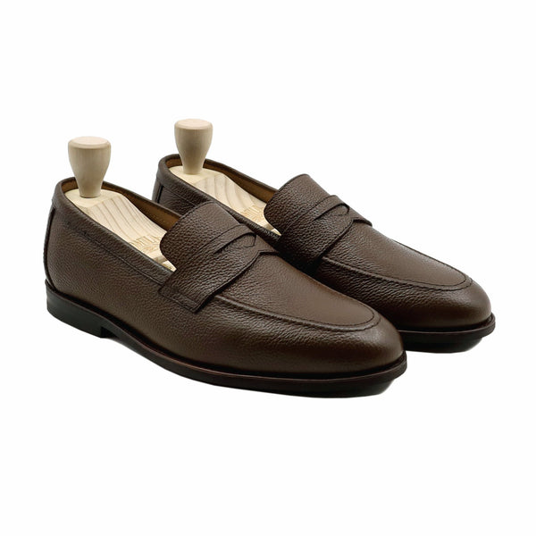 Barq - Men's Brown Pebble Grain Leather Loafer