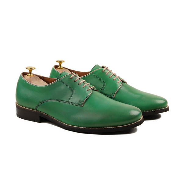 Tubize - Men's Green Calf Leather Derby Shoe
