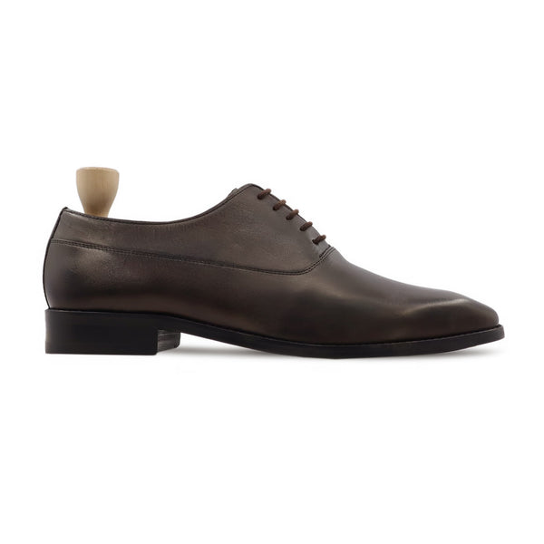 Myko - Men's Dark Brown Calf Leather Oxford Shoe