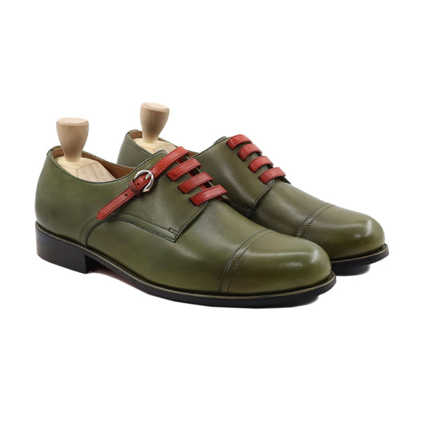 Zhade - Men's Green Calf Leather Derby Shoe