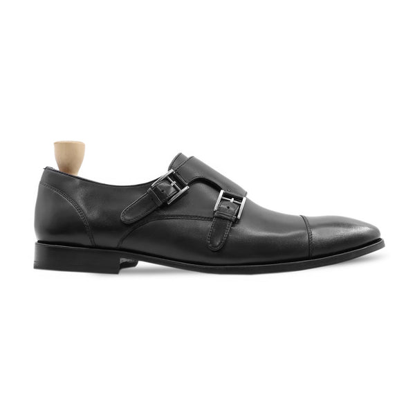 Subotica - Men's Black Calf Leather Double Monkstrap