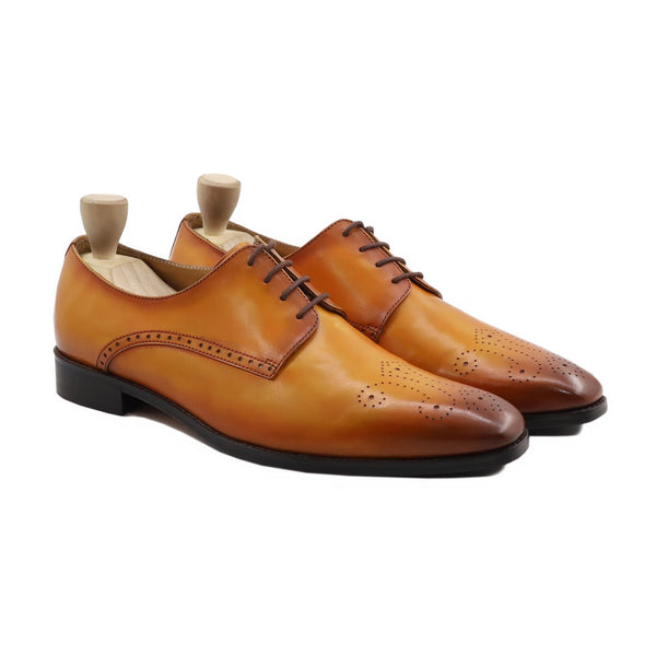 Ormoz - Men's Burnish Yellow Calf Leather Derby Shoe