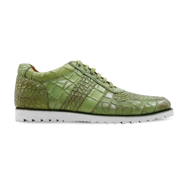 Rattenberg - Men's Light Green Calf Leather Jogger