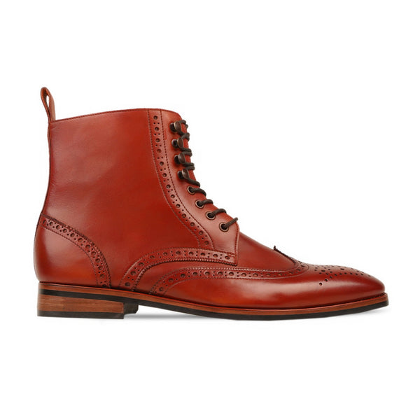 Sezana - Men's Orange Tan Calf Leather Boot