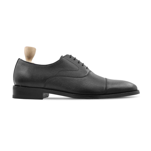 Warsaw - Men's Black Pebble Grain Leather Oxford Shoe